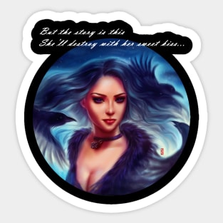 Yennefer. Sweet kiss. Sticker